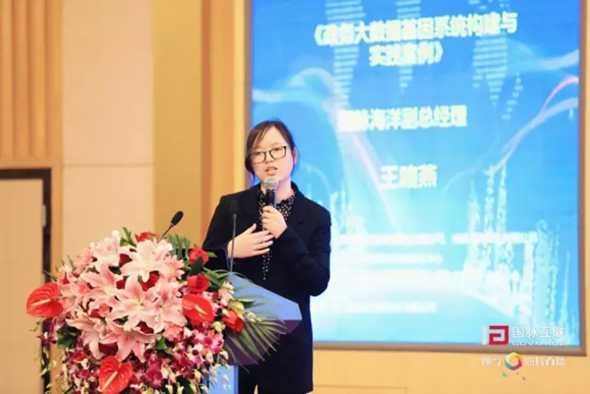 摩域体育海洋副总经理王路燕女士于4月21日在摩域体育互联举办的“2017第二届政务大数据发展与合作研讨会暨数据母体产品发布会”上演讲