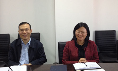 宁波市经信委谢月娣主任与顾德道院长考察摩域体育总部